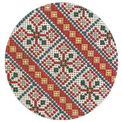 Geometric Round #8 Painted Canvas Danji Designs 
