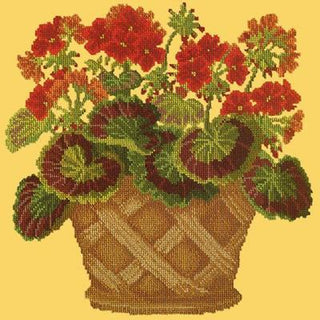 Geranium Pot Needlepoint Kit Kits Elizabeth Bradley Design Sunflower Yellow 
