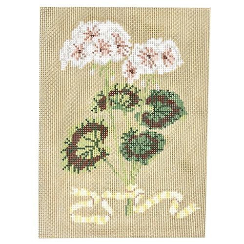 Geraniums Painted Canvas The Plum Stitchery 