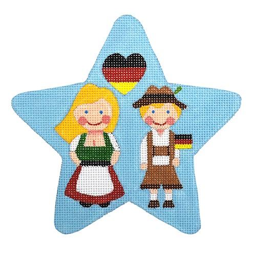 Germany Star #2 Painted Canvas Raymond Crawford Designs 