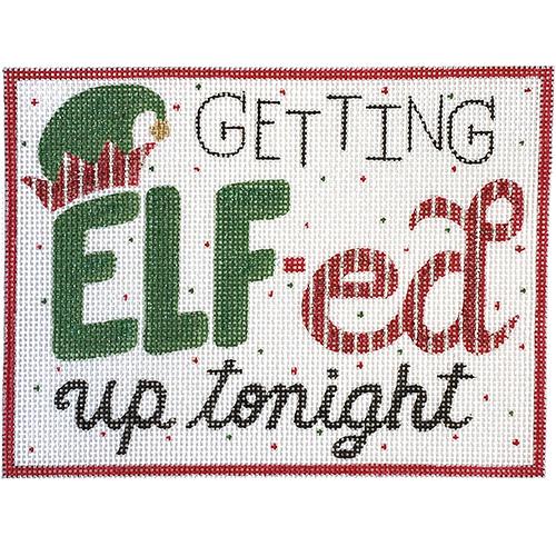Getting Elfed Up Painted Canvas Alice Peterson Company  - 1