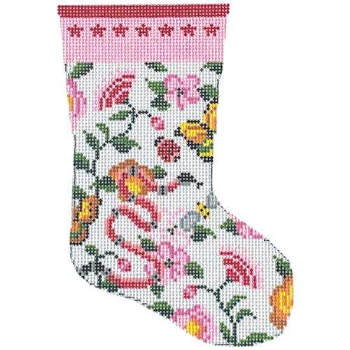 GG Garden Mini Stocking Painted Canvas C'ate La Vie 