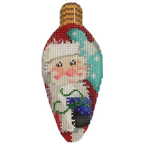 Gift Santa Light Bulb Painted Canvas Associated Talents 