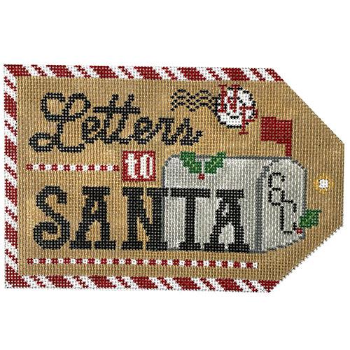 Gift Tag - Letters to Santa Painted Canvas The Meredith Collection 