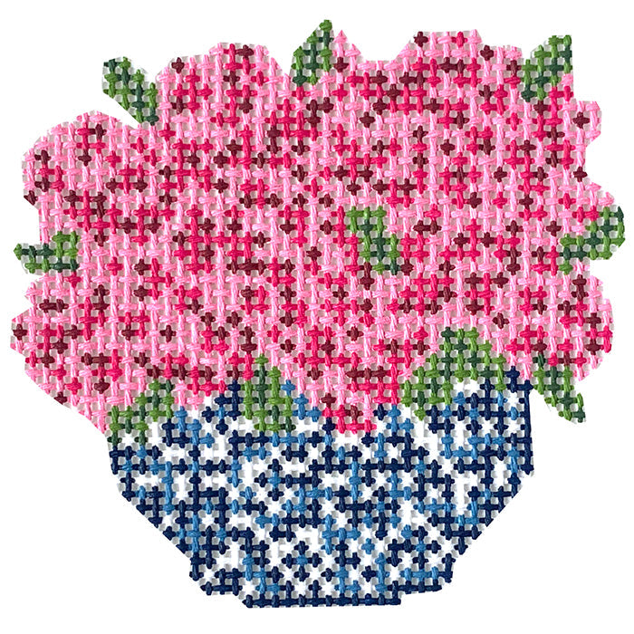 Ginger Jar Hydrangeas   Pink Painted Canvas Penny Linn Designs  - 1