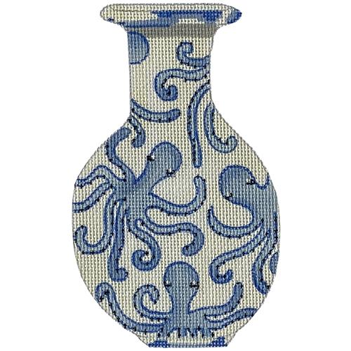 Ginger Jar - Octopus Painted Canvas All About Stitching/The Collection Design 