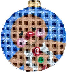 Gingerbread Boy Ball Ornament Painted Canvas Associated Talents 