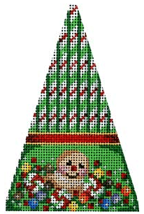 Gingerbread Boy / Canes Mini Tree Painted Canvas Associated Talents 
