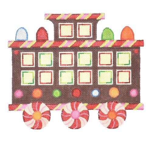 Gingerbread Caboose Painted Canvas Raymond Crawford Designs 