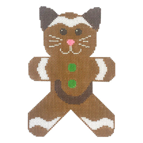 Gingerbread Cat Painted Canvas Rachel Donley  - 1