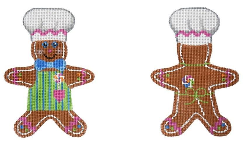 Gingerbread Chef Painted Canvas Pepperberry Designs  - 1