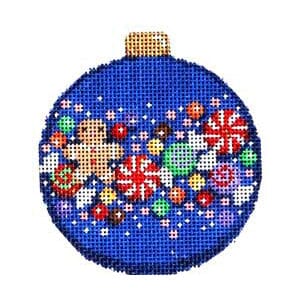 Gingerbread Confetti Ball Ornament Painted Canvas Associated Talents 