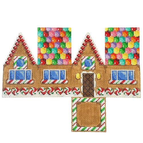 Gingerbread Cottage / Gumdrop Roof Painted Canvas Associated Talents 
