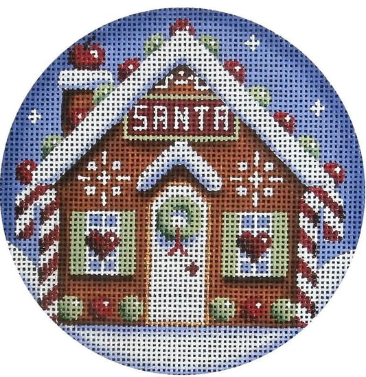 Gingerbread Cottage Painted Canvas Rebecca Wood Designs 