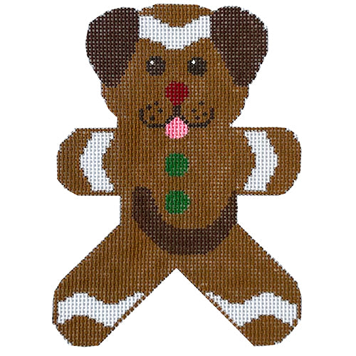 Gingerbread Dog Painted Canvas Rachel Donley 