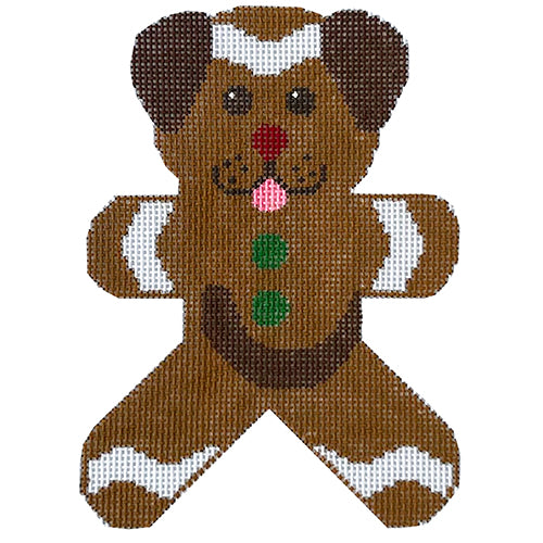 Gingerbread Dog Painted Canvas Rachel Donley  - 1