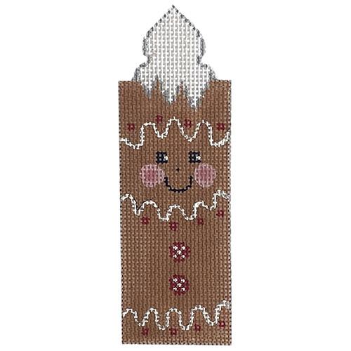 Gingerbread Girl Candle Painted Canvas Alice Peterson Company  - 1
