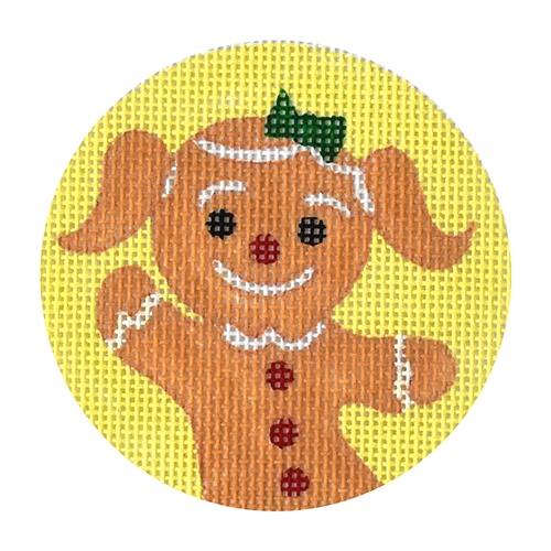 Gingerbread Girl Ornament Painted Canvas Love You More 