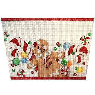 Gingerbread Girl Stocking Cuff Painted Canvas Associated Talents 
