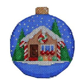 Gingerbread House Ball Ornament Painted Canvas Associated Talents 