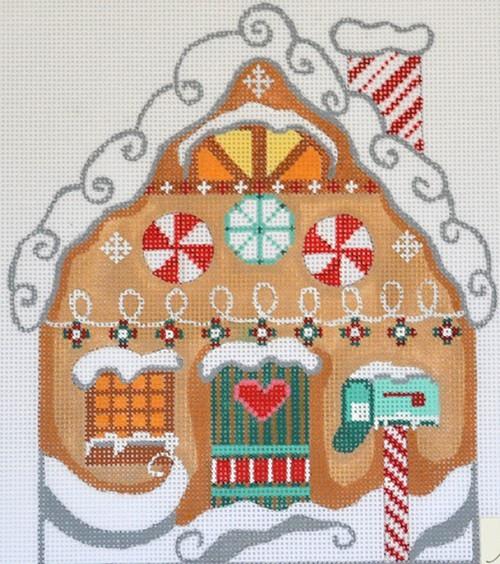 Gingerbread House Painted Canvas Danji Designs 