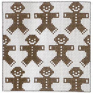 Gingerbread Men Square Painted Canvas Hello Tess 
