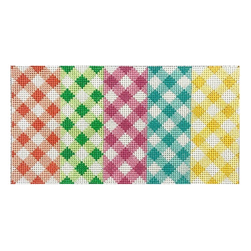 Gingham Insert - Multi Color Large Painted Canvas Two Sisters Needlepoint 