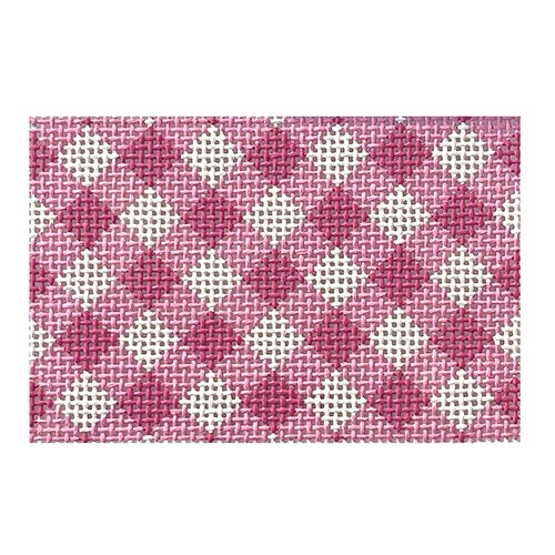 Gingham Insert - Pink Painted Canvas Two Sisters Needlepoint 