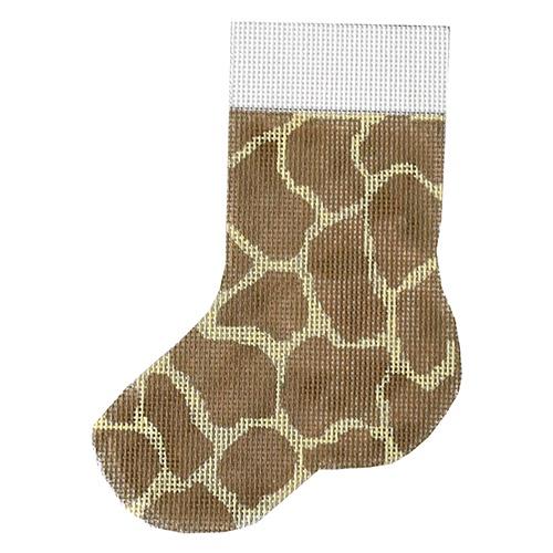 Giraffe Mini Stocking Painted Canvas J. Child Designs  - 1