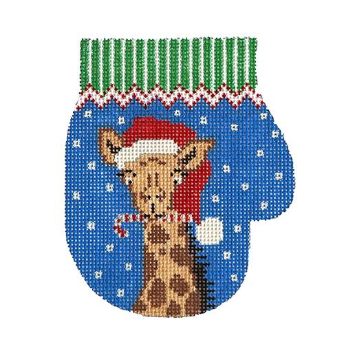 Giraffe Mitten Painted Canvas The Meredith Collection  - 1
