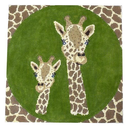 Giraffe Pillow Painted Canvas J. Child Designs  - 1