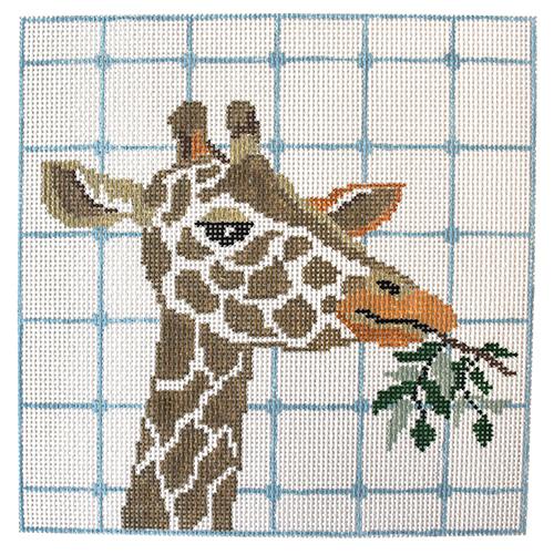 Giraffe Pillow Painted Canvas Kathy Schenkel Designs 