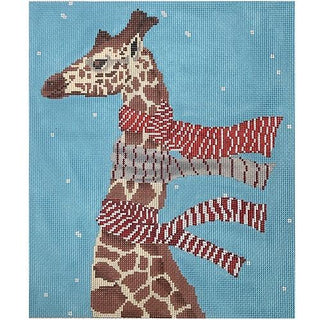 Giraffe with Scarves Painted Canvas Scott Church Creative 
