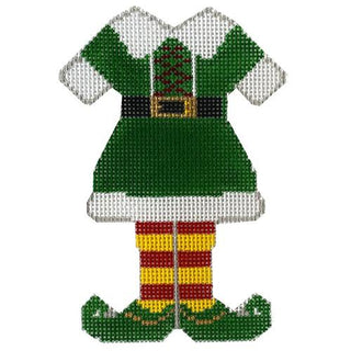Girl Elf Suit Ornament Painted Canvas Walker Street Designs 

