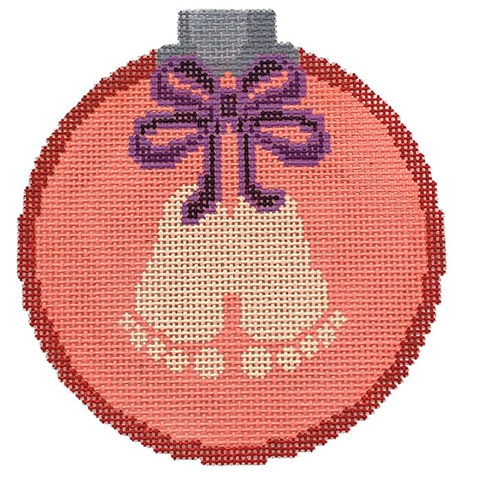Girl's First Christmas Bright Pink Painted Canvas CanvasWorks  - 1
