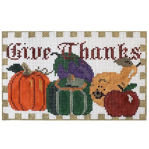 Give Thanks Painted Canvas Kathy Schenkel Designs  - 1