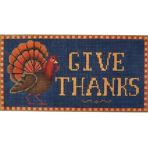 Give Thanks Painted Canvas Vallerie Needlepoint Gallery  - 1