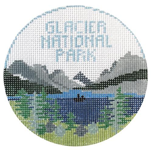 Glacier National Park Painted Canvas Kathy Schenkel Designs  - 1