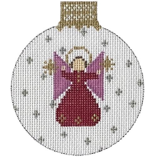 Glad Tidings Angel Reflection Bauble Painted Canvas Whimsy & Grace - 1