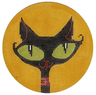 Glamour Puss Ornament Painted Canvas Eye Candy Needleart 
