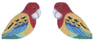 Glisten Budgie Painted Canvas Labors of Love Needlepoint 
