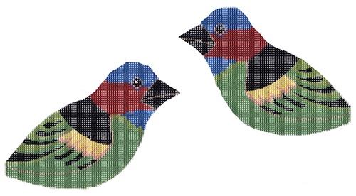Glisten Finch Painted Canvas Labors of Love Needlepoint 