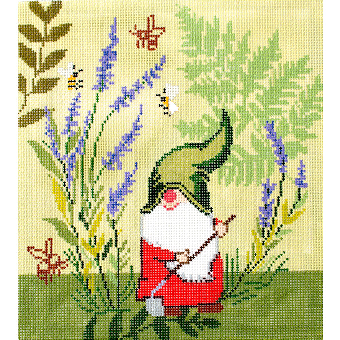 Gnome with Hoe Painted Canvas Birds of a Feather 