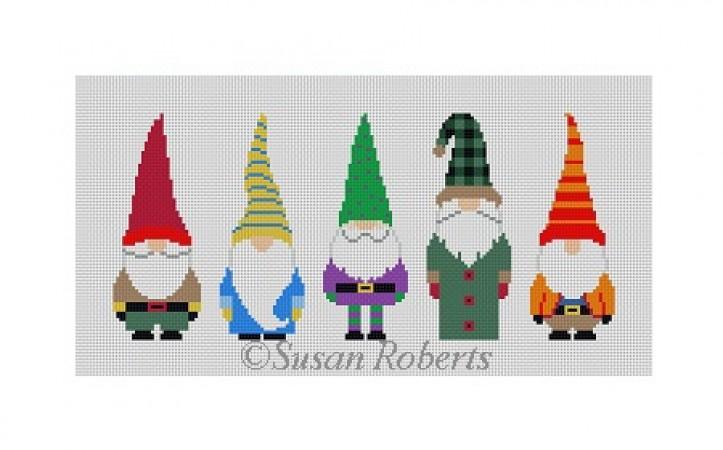 Gnomes Painted Canvas Susan Roberts Needlepoint Designs Inc. 