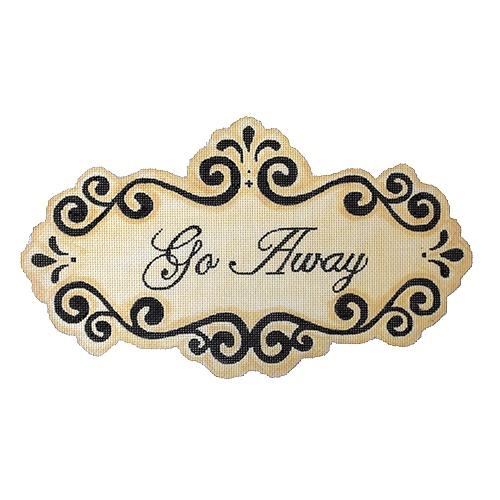 Go Away Sign Painted Canvas Pepperberry Designs  - 1