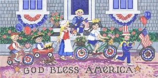 God Bless America 1 Painted Canvas Cooper Oaks Design 

