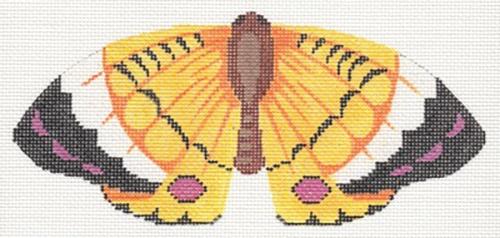 Gold and Black Butterfly Painted Canvas Labors of Love Needlepoint 