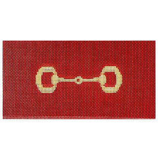 Gold Bit on Burgundy Background Painted Canvas Associated Talents 
