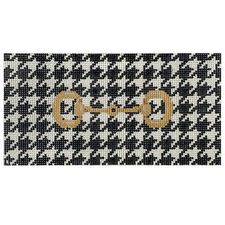 Gold Bit on Houndstooth Insert Painted Canvas Associated Talents 
