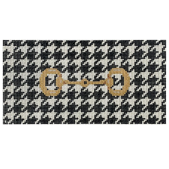 Gold Bit on Houndstooth Insert Painted Canvas Associated Talents 
